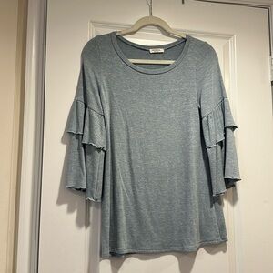 Blue promesa made in USA blue long sleeve crew neck top/sweater